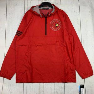 Louisville‎ Cardinals NCAA Large Adidas Windbreaker Jacket Red New Men
